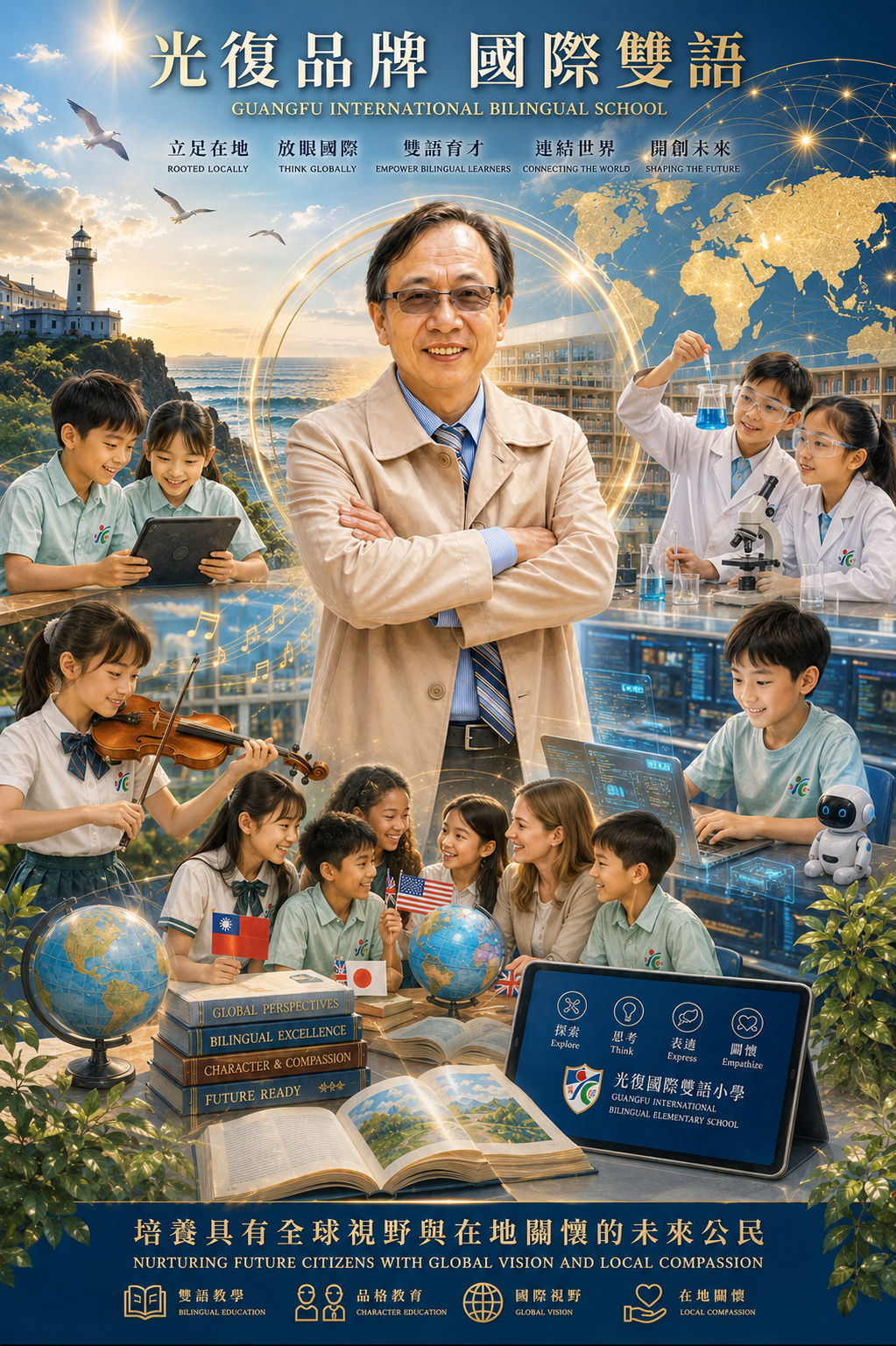 光復國小國際雙語品牌海報